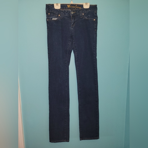 Wet Seal Dark Wash Straight Leg Jeans sz. 3 Long - Picture 1 of 4
